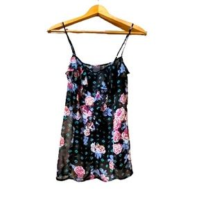 ⚫️ 🌺 Fire Los Angeles - Sheer Tribal & Floral Cami
